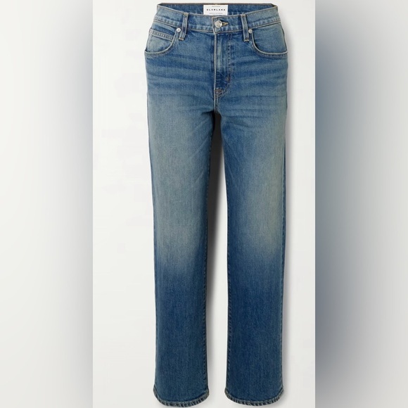 NWT SLVRLAKE Sophie Long mid-rise straight-leg organic jeans in Forget Me Not - Picture 2 of 8